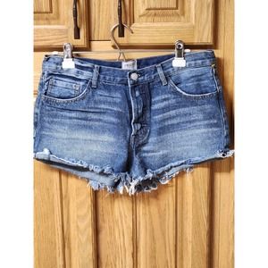 TWELVE By Ontwelfth Women Blue Denim Shorts 28
